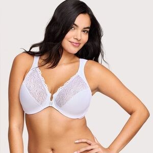 NWOT Glamorise Front-Closure WonderWire Bra white 40DD